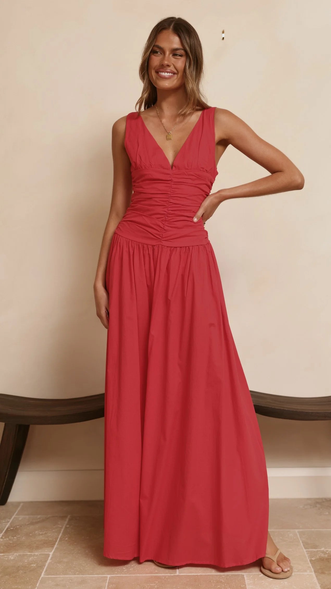 Sanya Maxi Dress - Red