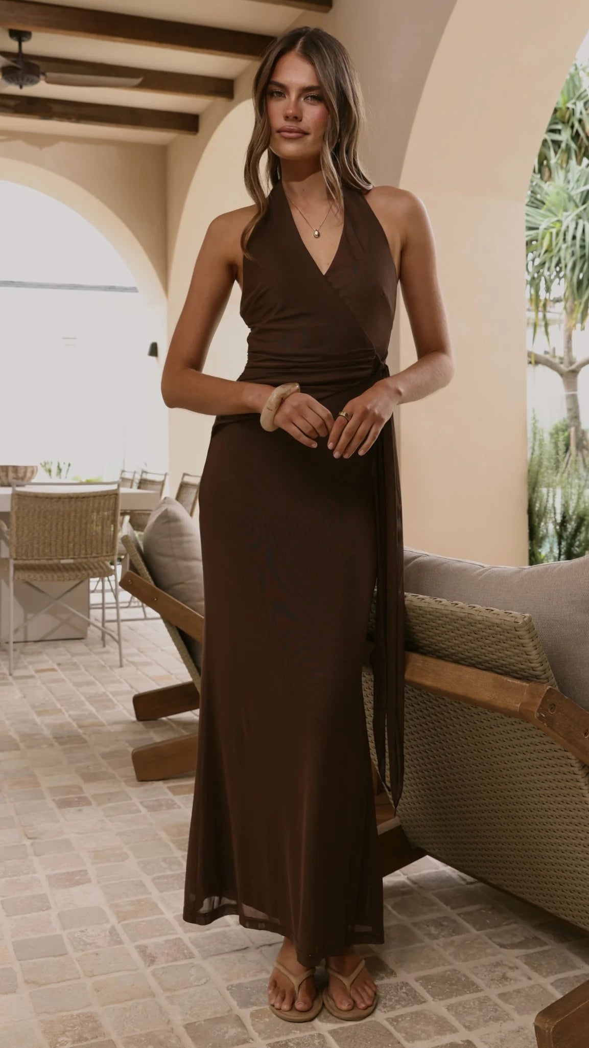 Joslin Maxi Dress - Chocolate