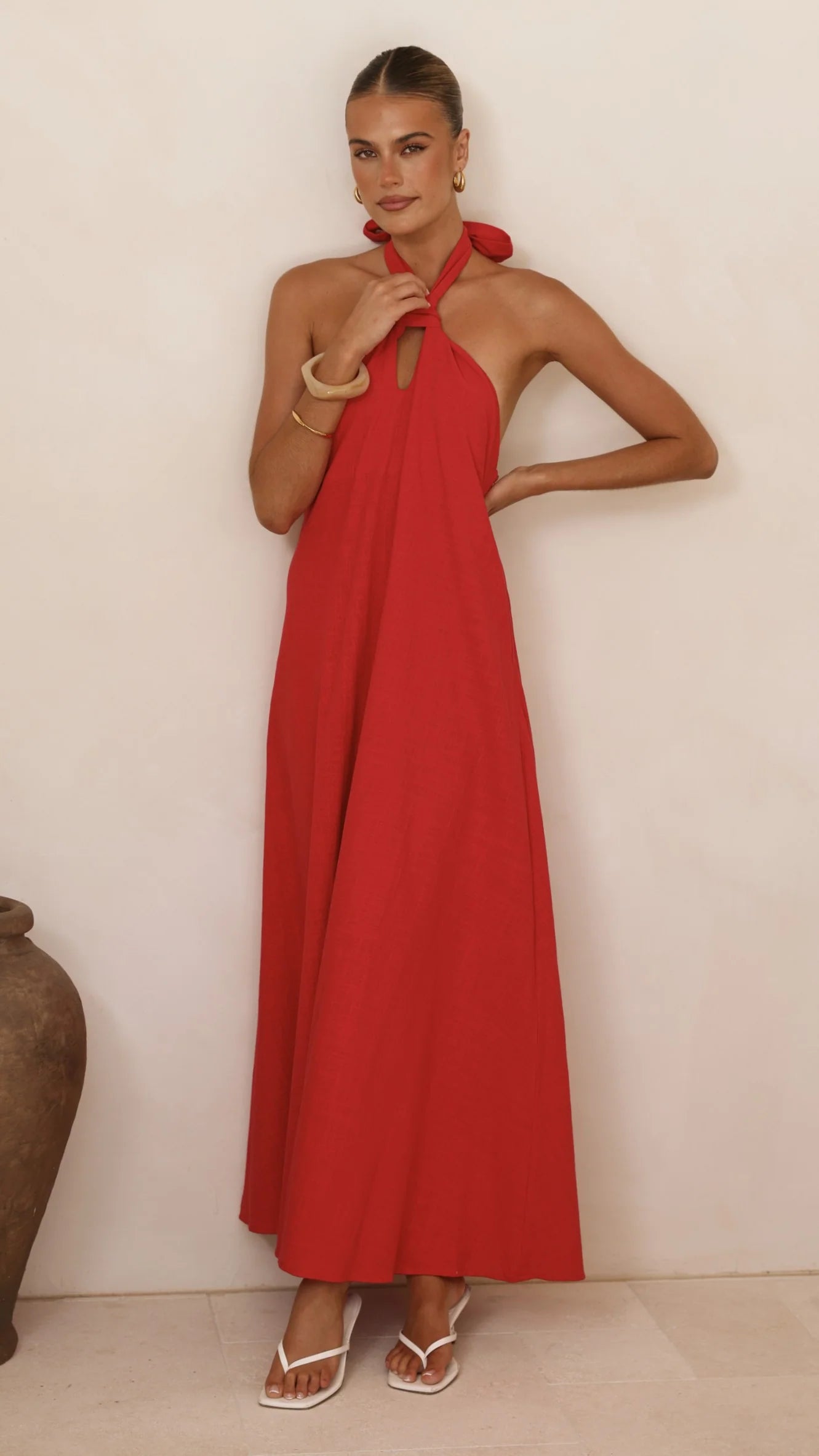 Tavia Maxi Dress - Red