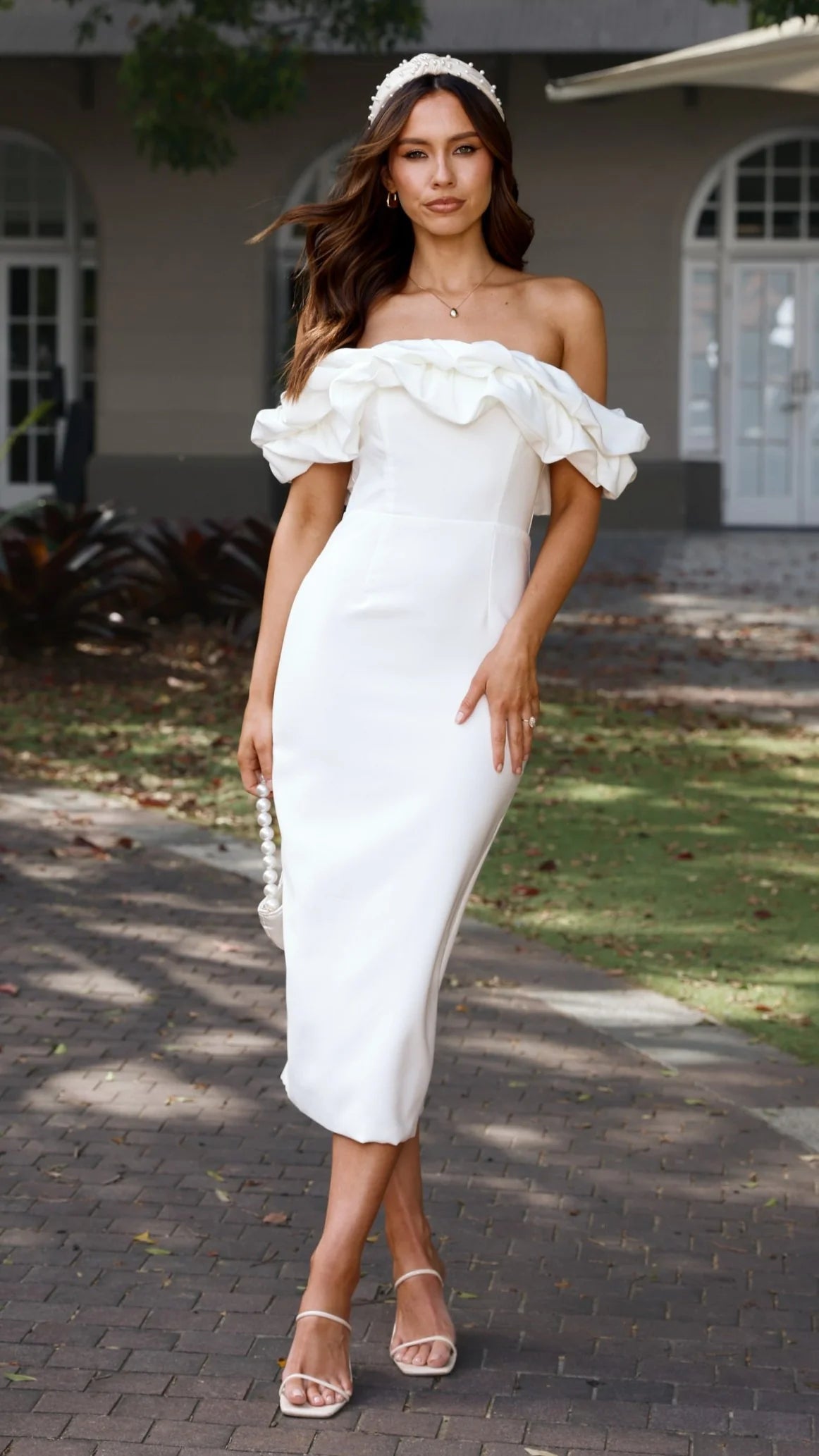 Bernadette Midi Dress - White