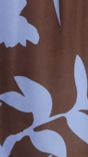 Hadas Maxi Dress - Chocolate/Blue Print