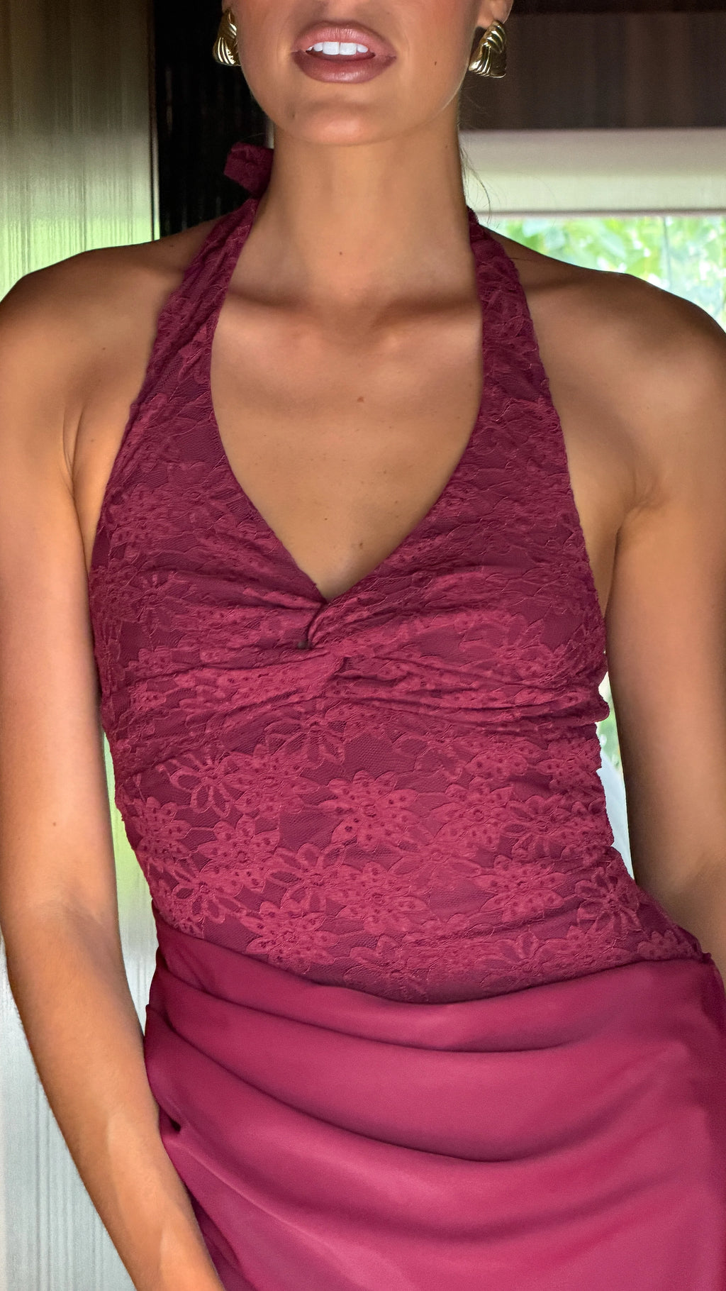 Samira Mini Dress - Wine