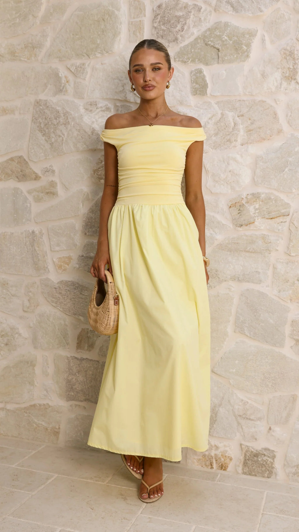 Immy Midi Dress - Yellow