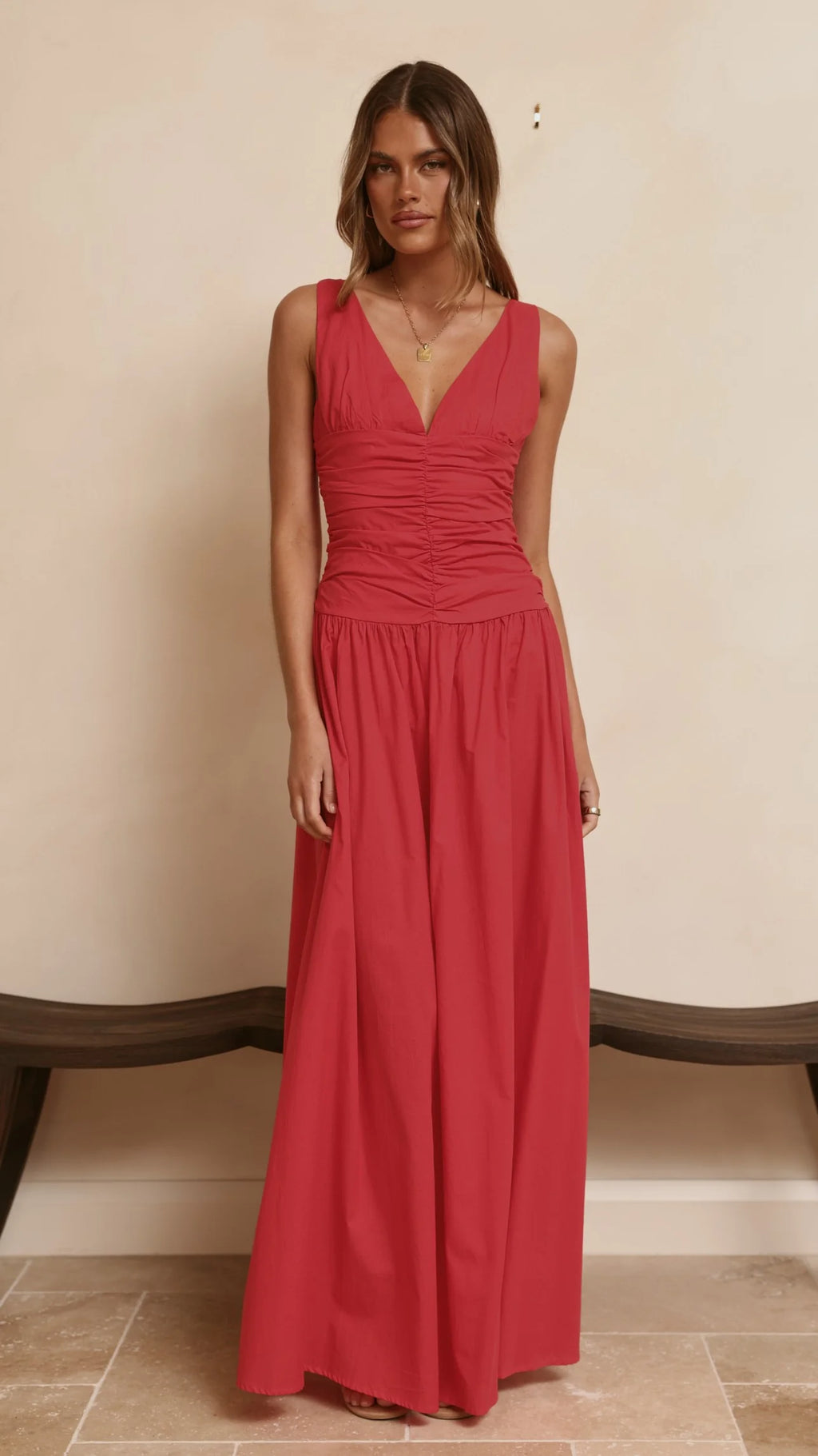 Sanya Maxi Dress - Red
