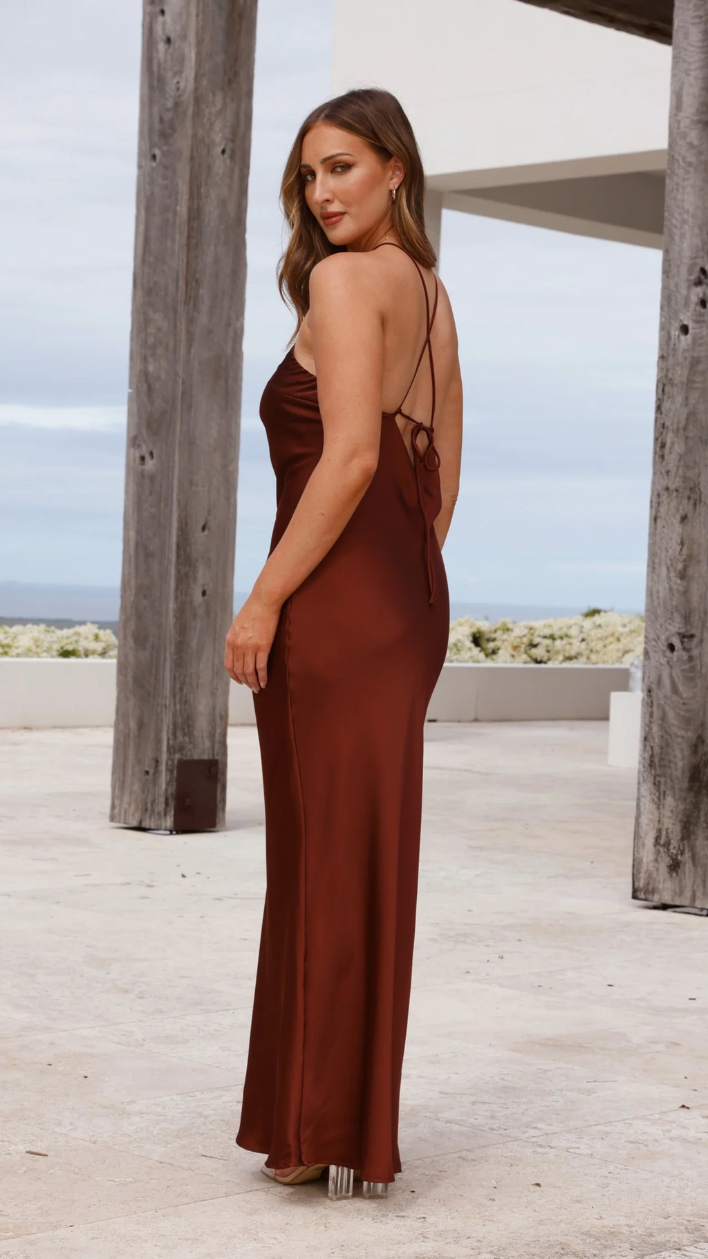 Chiara Maxi Dress - Brown