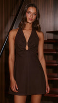 Tarlie Mini Dress - Chocolate