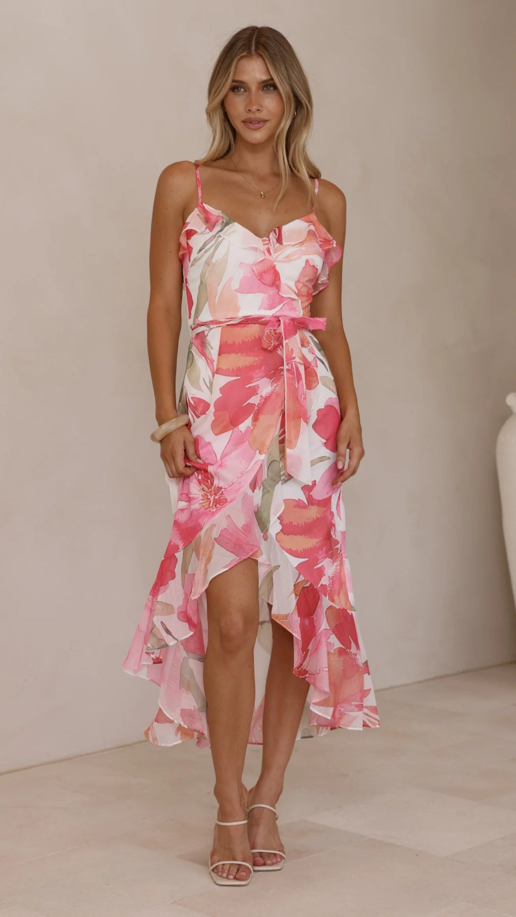 Skyla Maxi Dress - Pink Floral