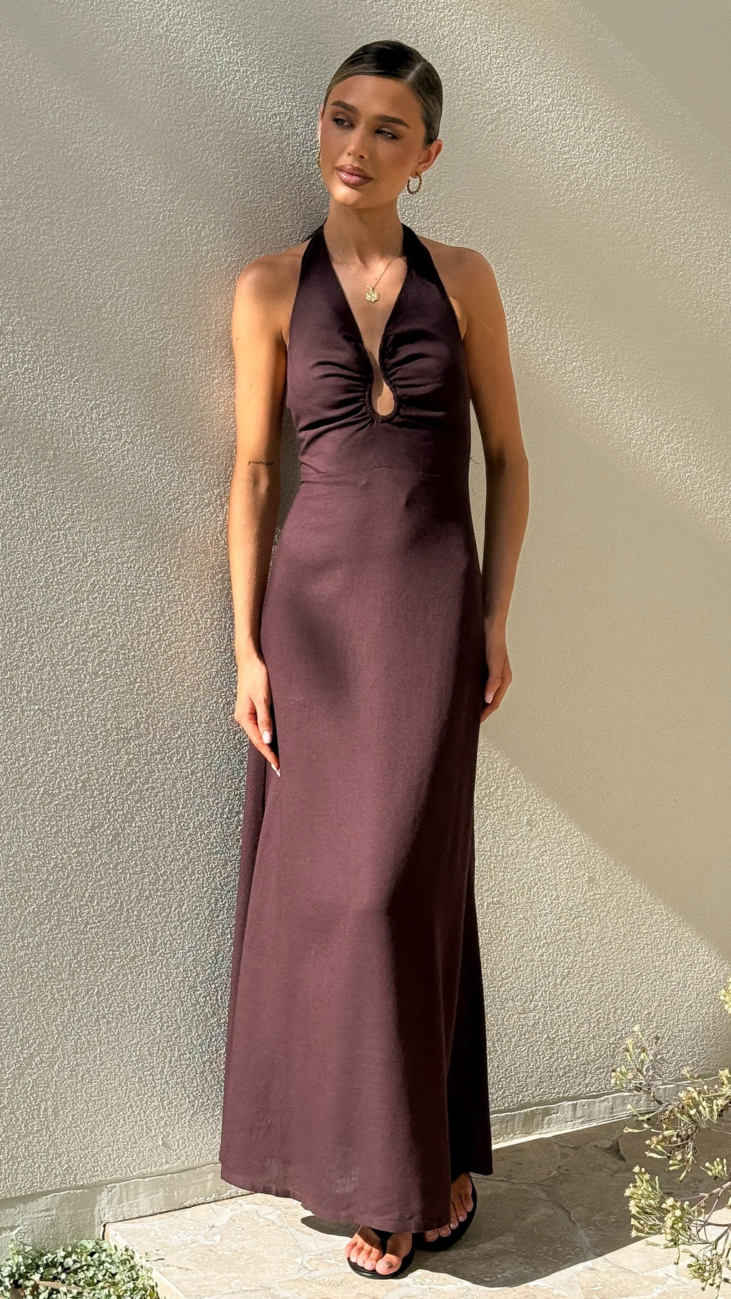 Larna Maxi Dress - Chocolate