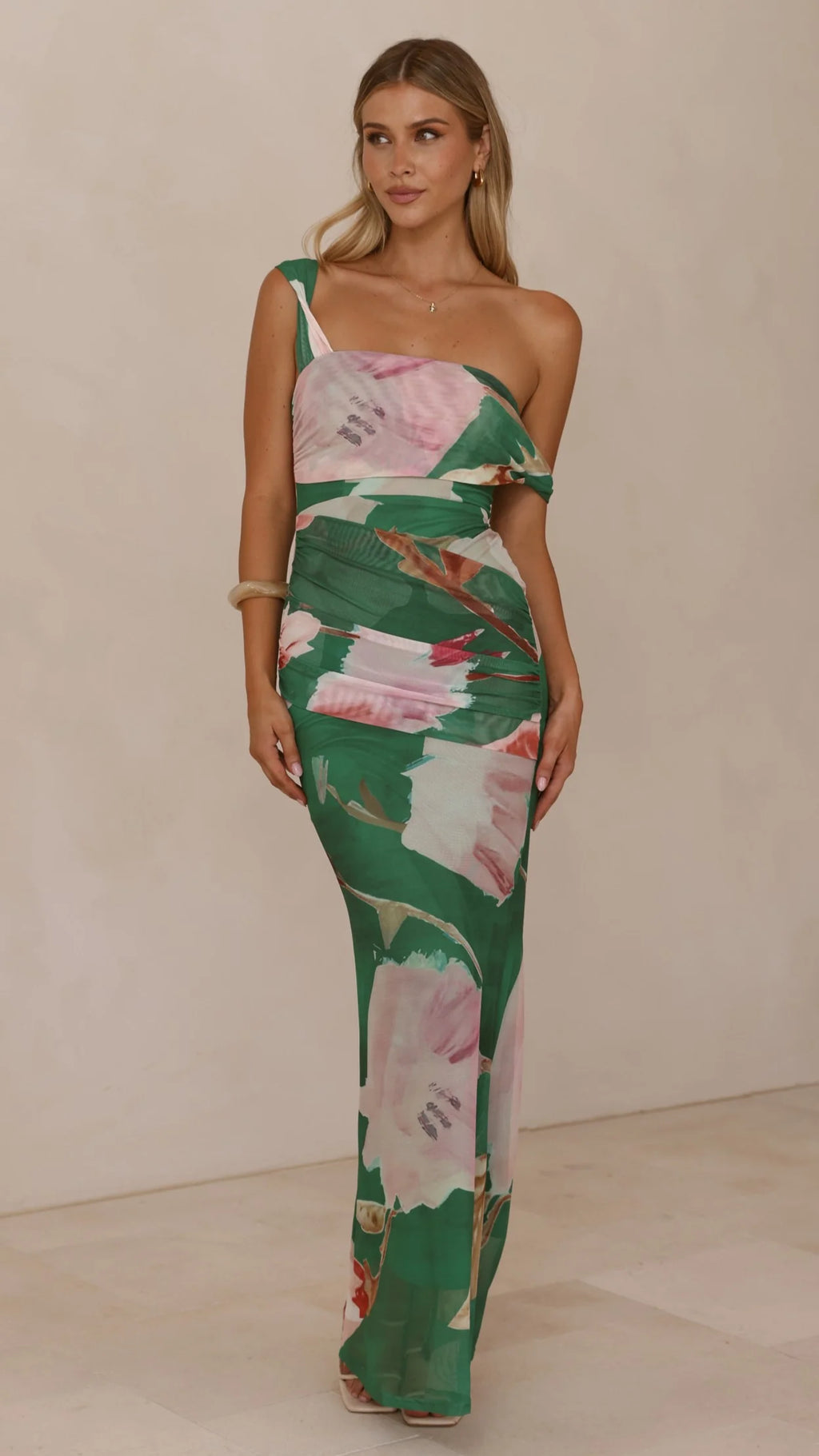 Lena Maxi Dress - Green Floral