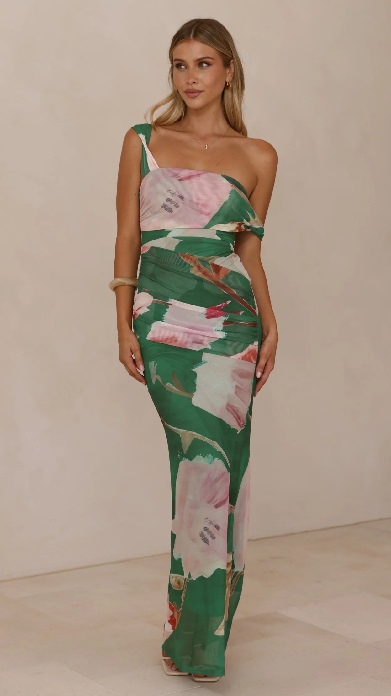 Lena Maxi Dress - Green Floral