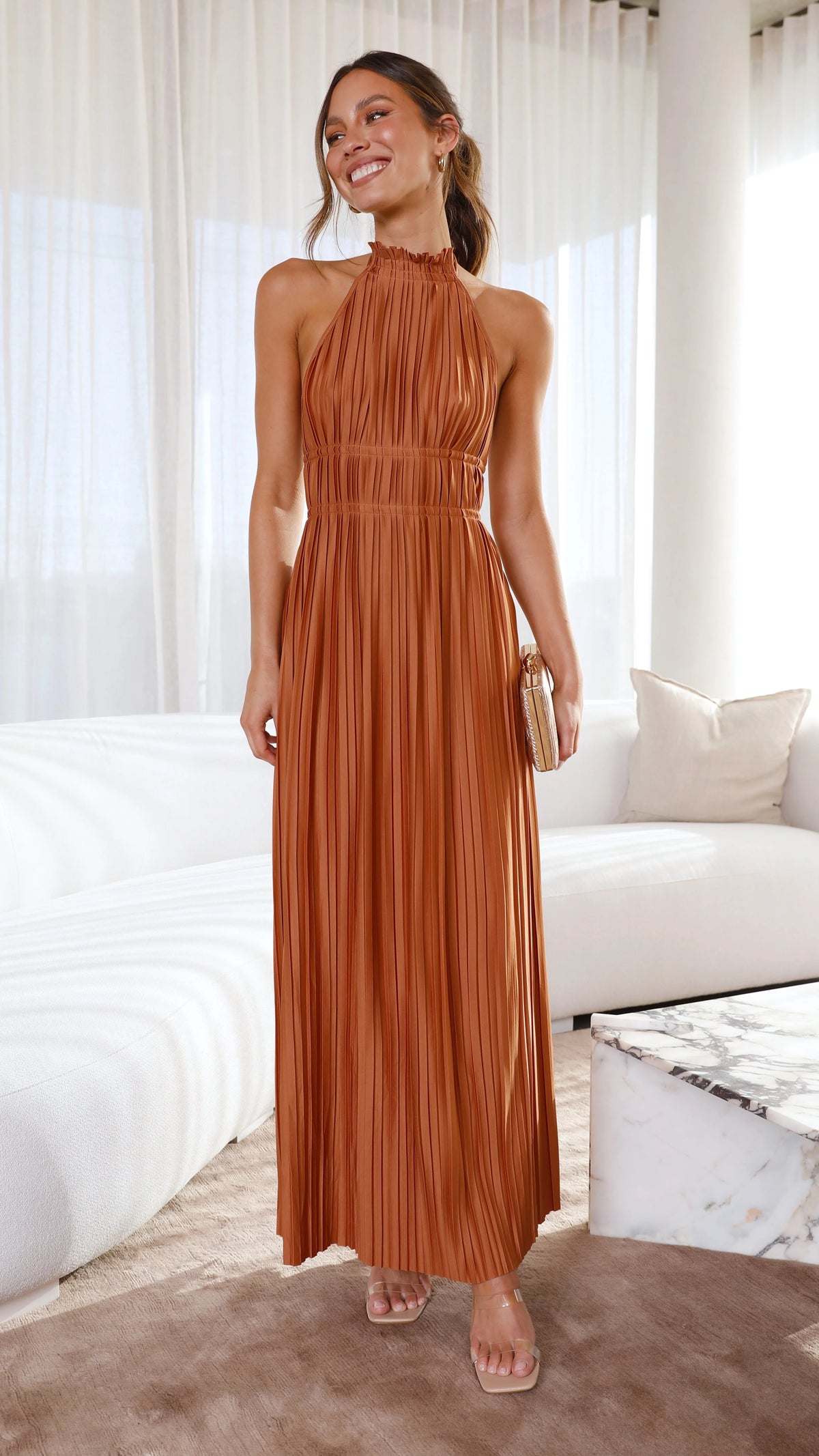 Frances Maxi Dress - Rust