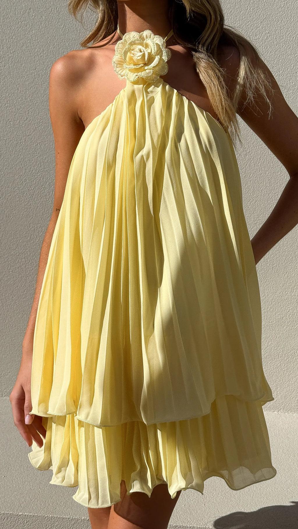 Gia Mini Dress - Yellow