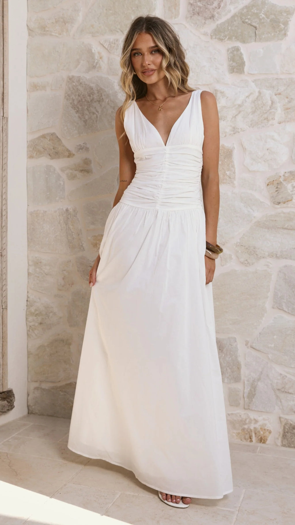 Sanya Maxi Dress - White
