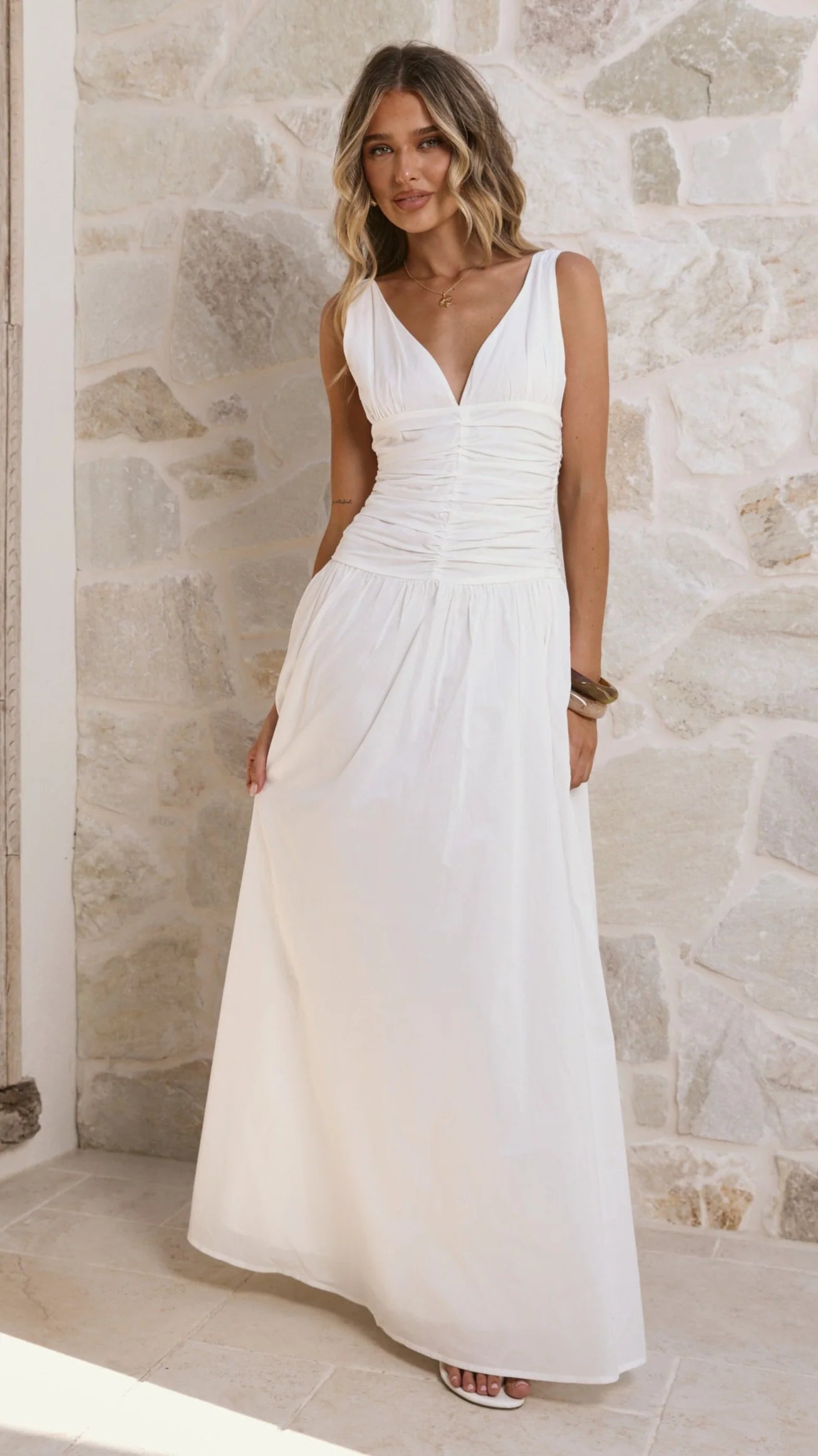 Sanya Maxi Dress - White