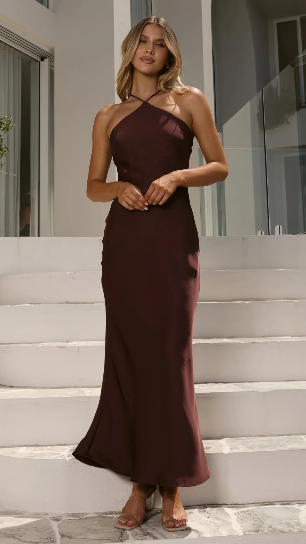 Chiara Maxi Dress - Chocolate