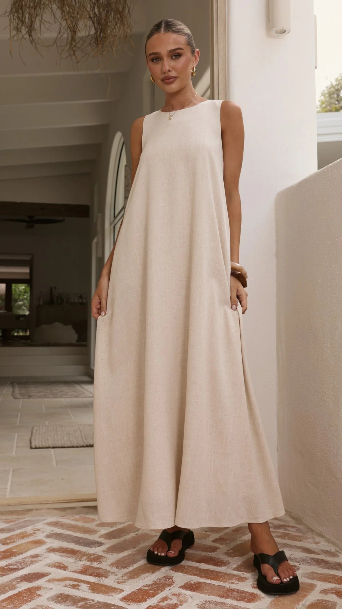 Mylah Maxi Dress - Natural