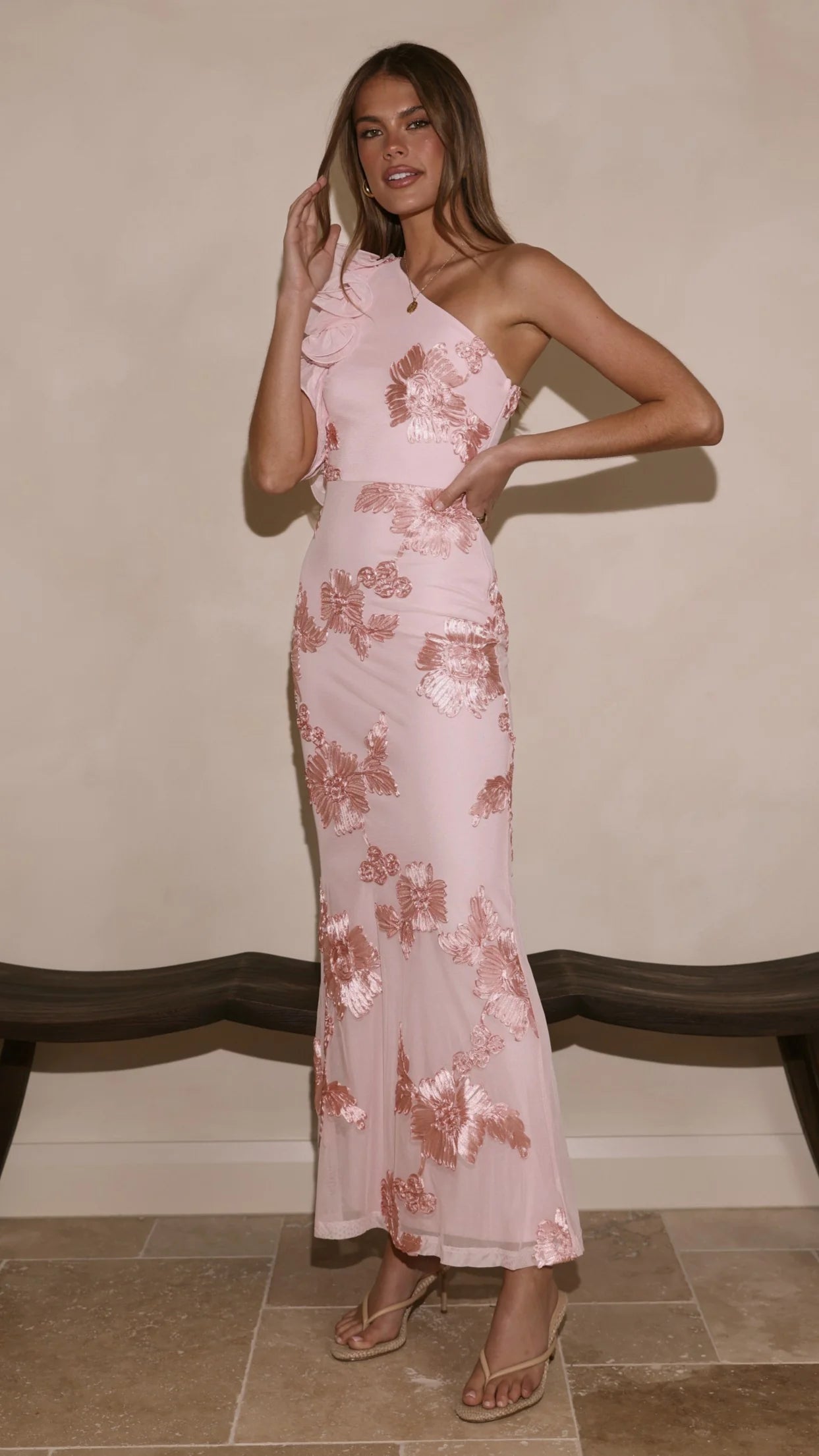 Darlee Maxi Dress - Blush Pink Floral