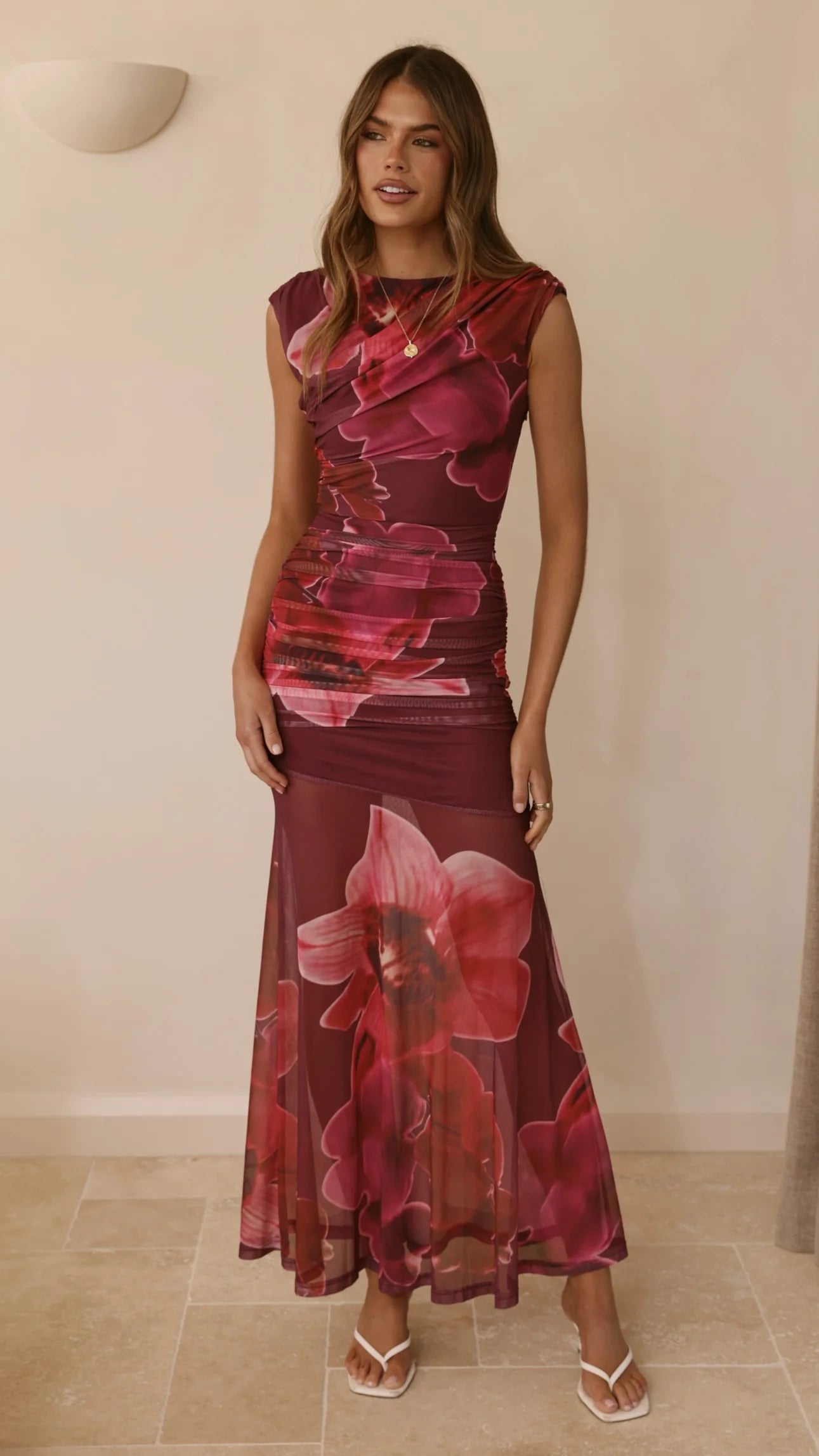 Delara Maxi Dress - Fuchsia
