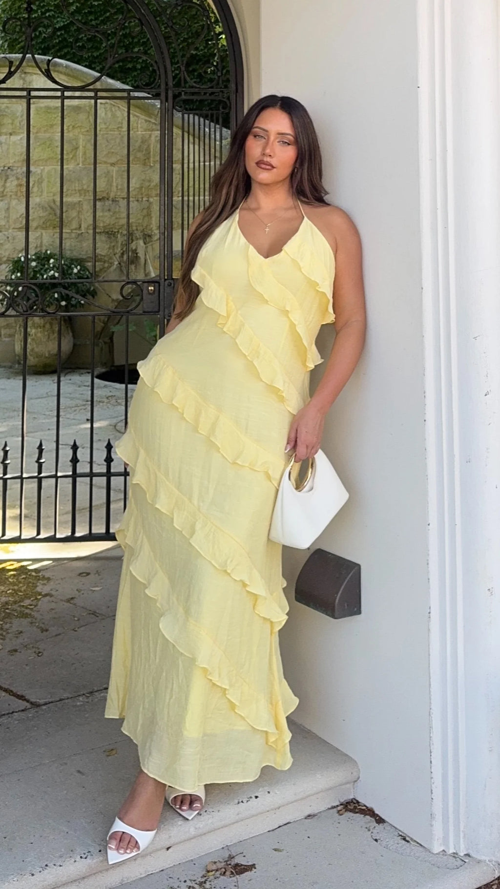 Sophia Maxi Dress - Lemon