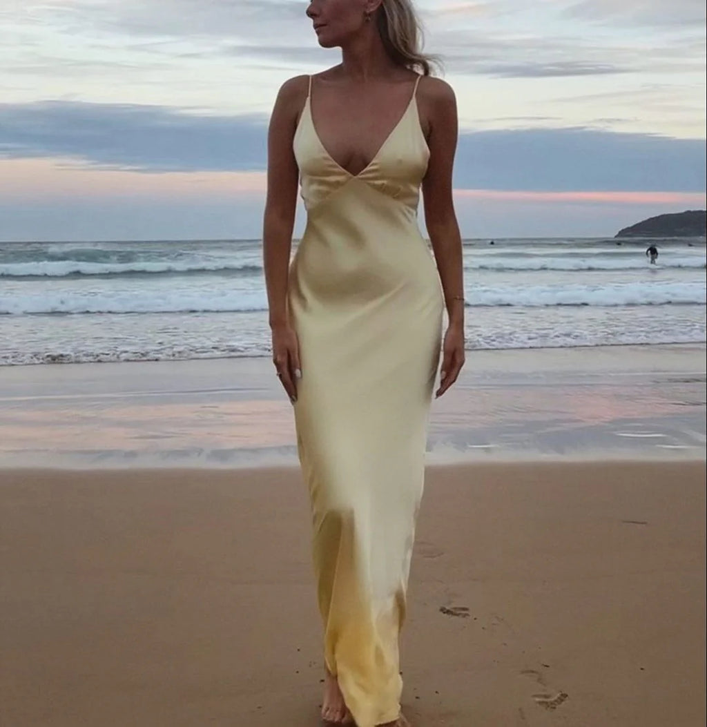 Ziah Maxi Dress - Lemon