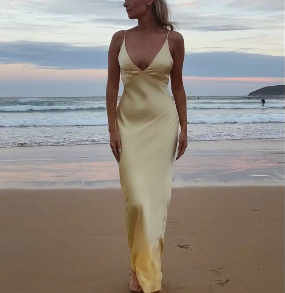 Ziah Maxi Dress - Lemon