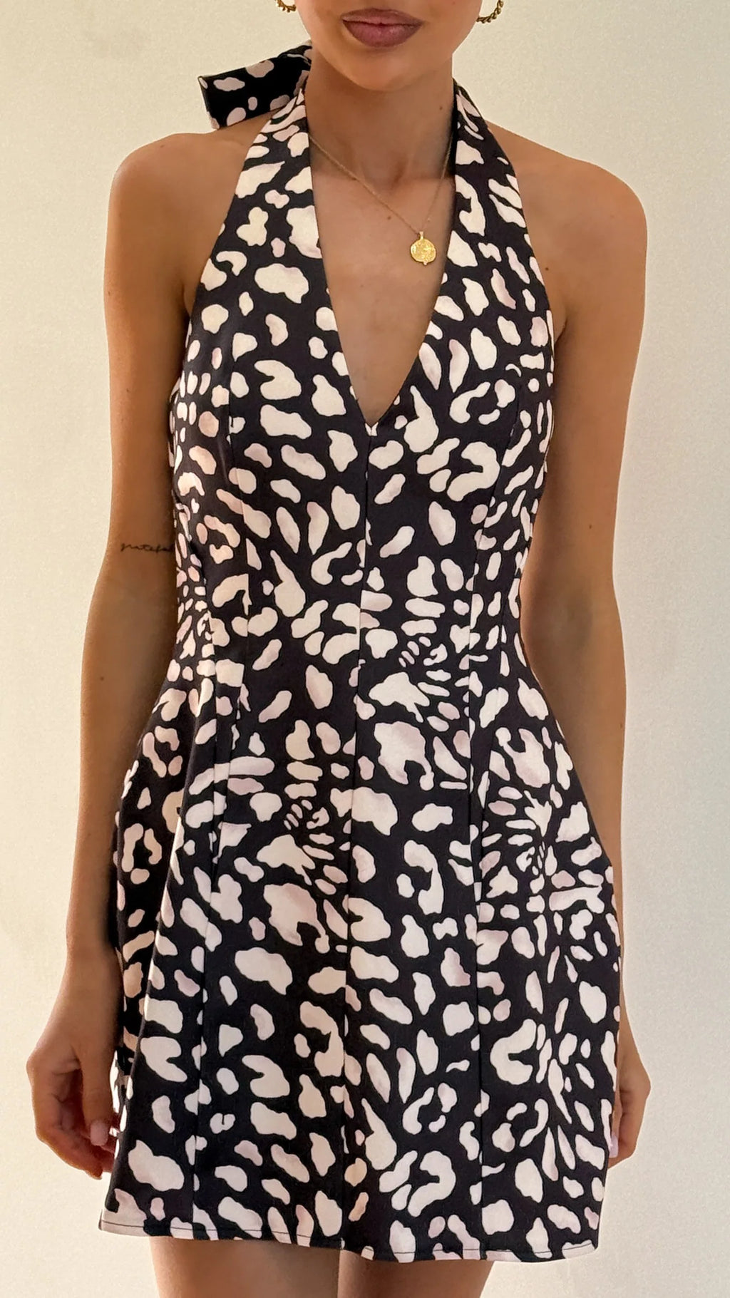 Lula Mini Dress - Brown Print