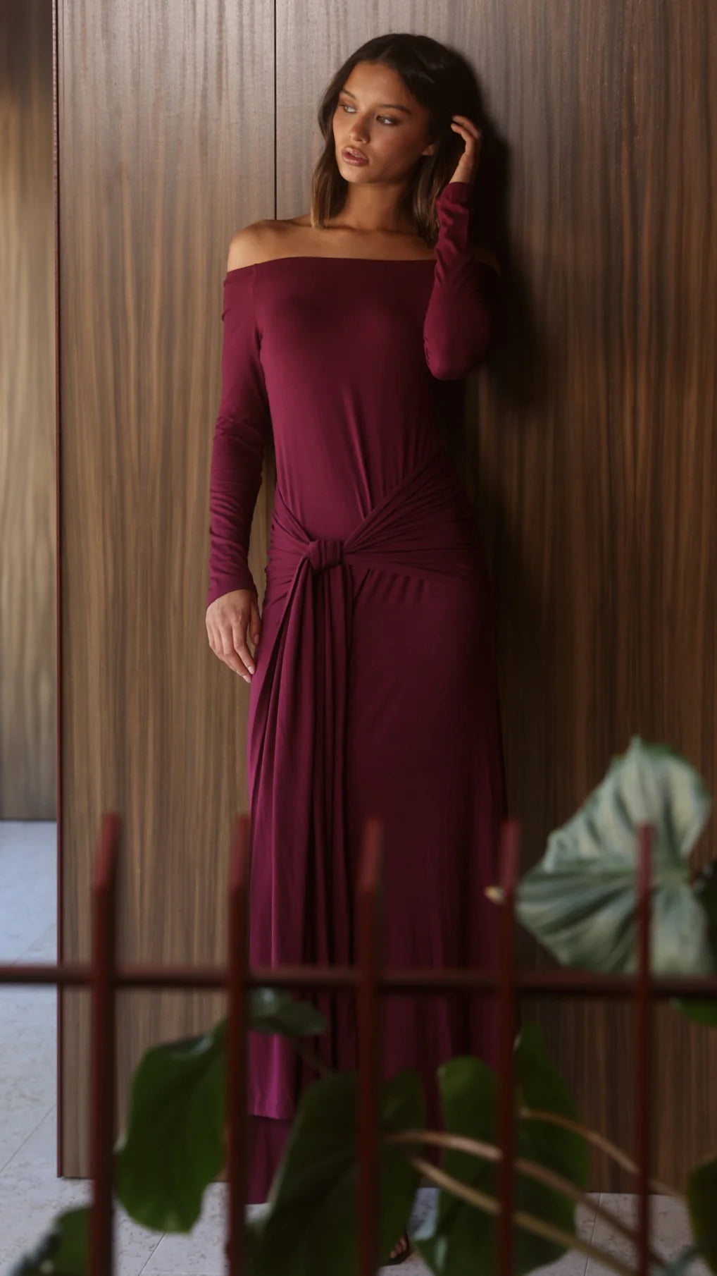 Naomi Maxi Dress - Wine