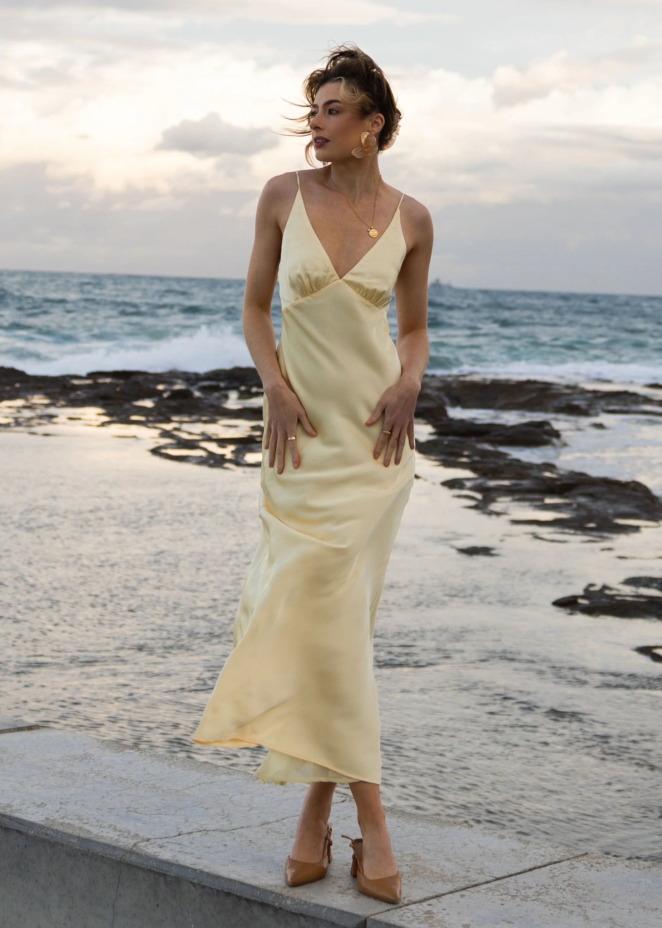 Ziah Maxi Dress - Lemon