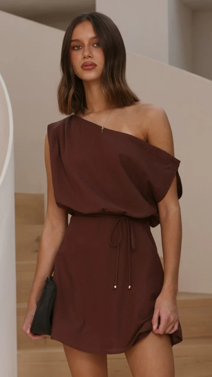 Tallie Mini Dress - Chocolate