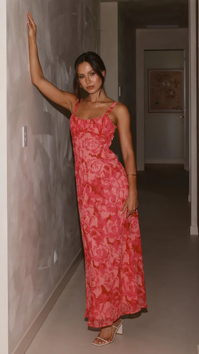 Margo Midi Dress - Pink Floral