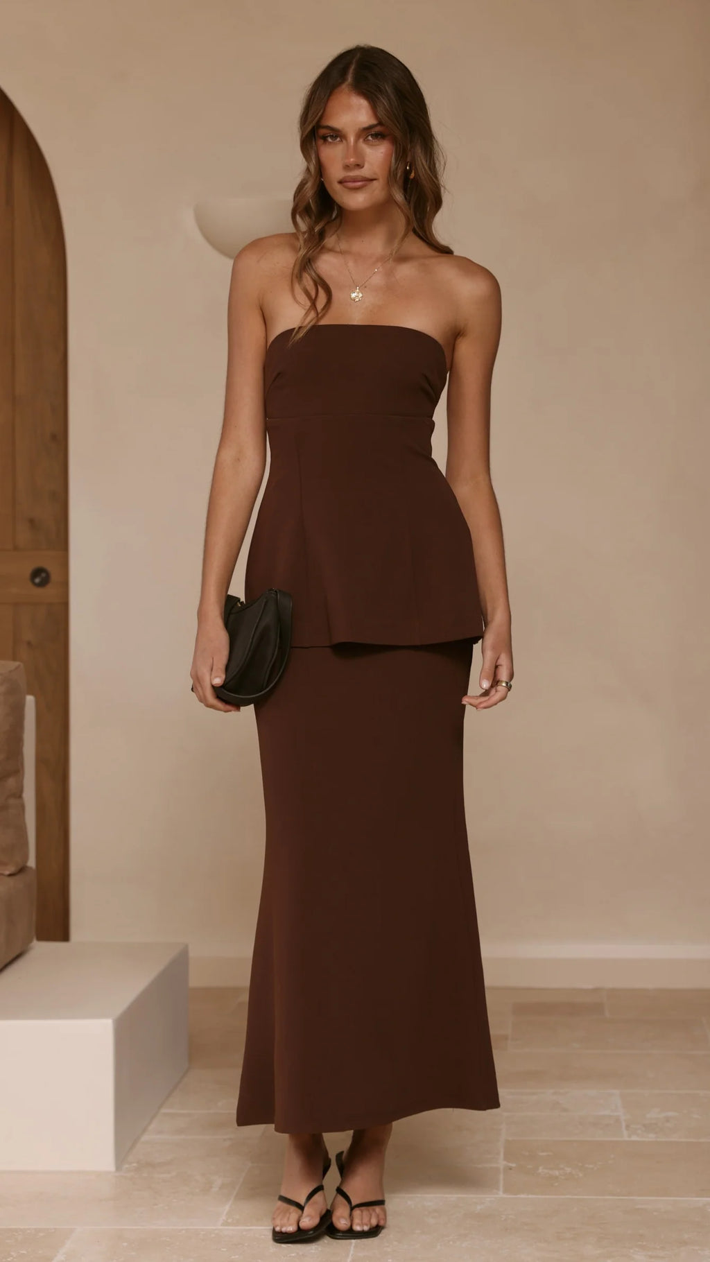 Aaliyah Maxi Dress - Chocolate