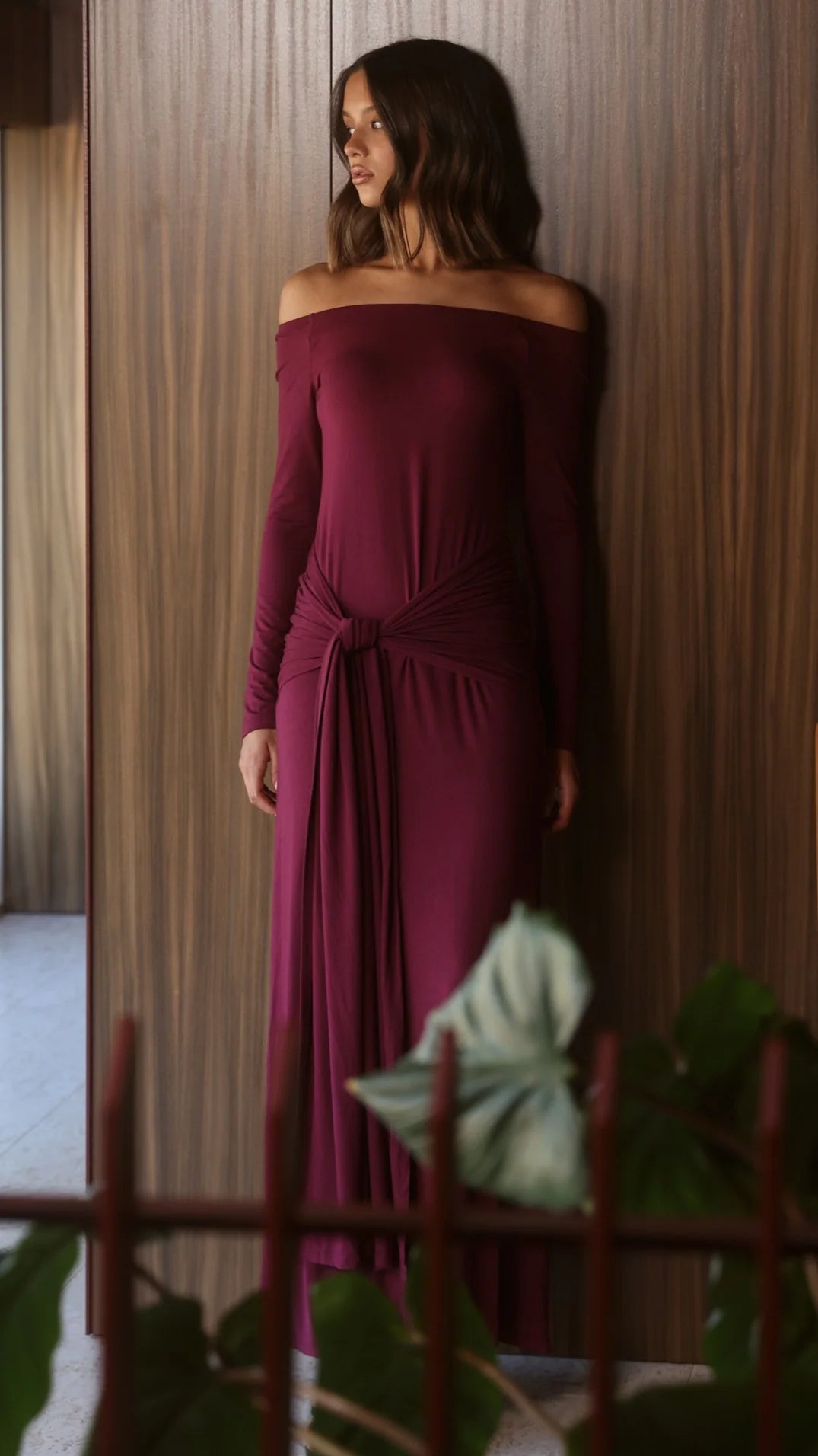 Naomi Maxi Dress - Wine