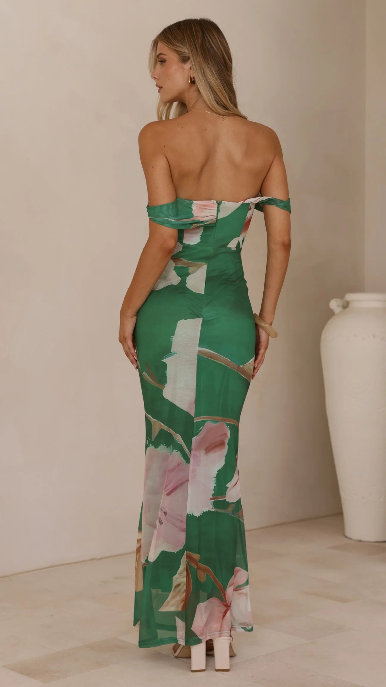 Lena Maxi Dress - Green Floral