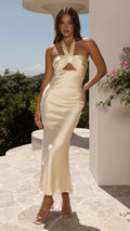 Grace Halter Maxi Dress - Yellow