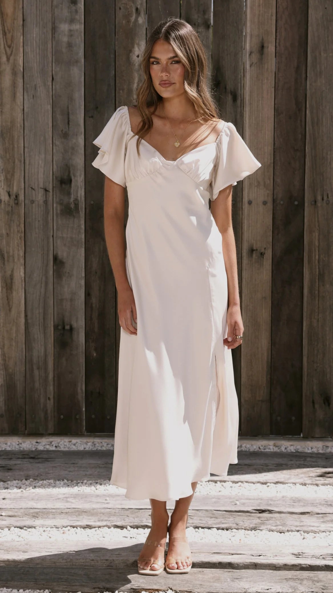 Louisa Midi Dress - Ivory