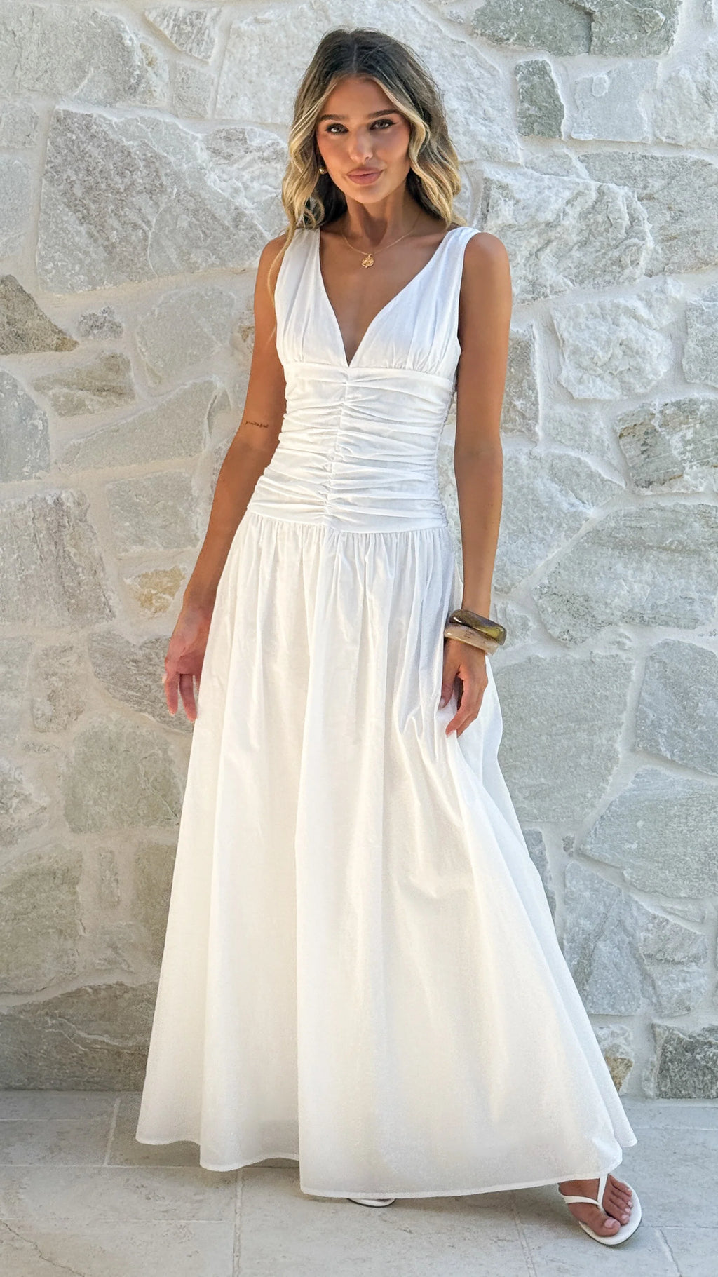 Sanya Maxi Dress - White