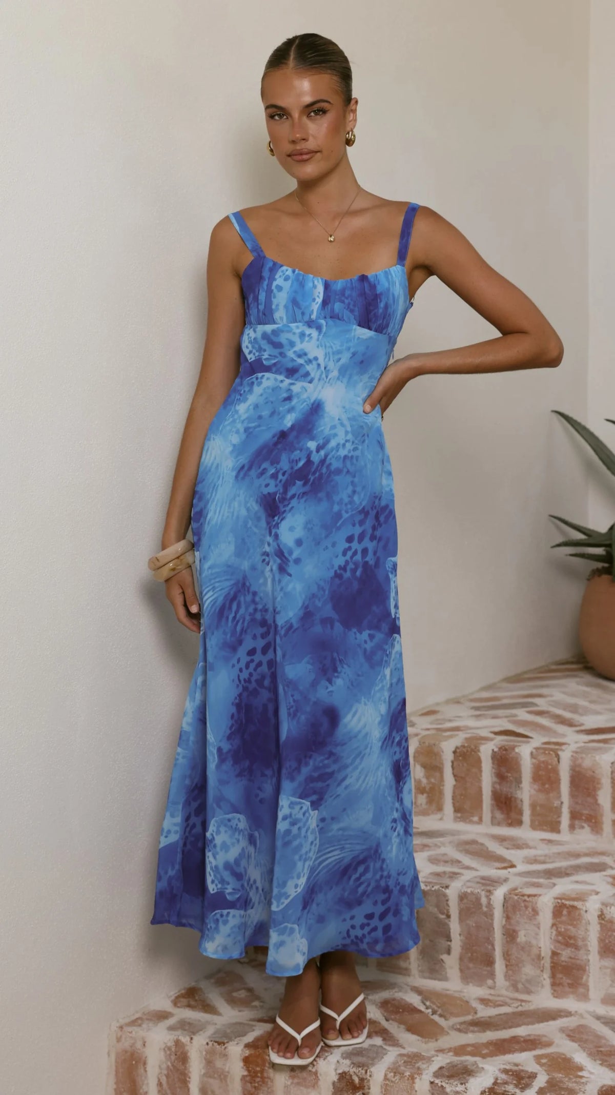 Margo Midi Dress - Ocean Blue