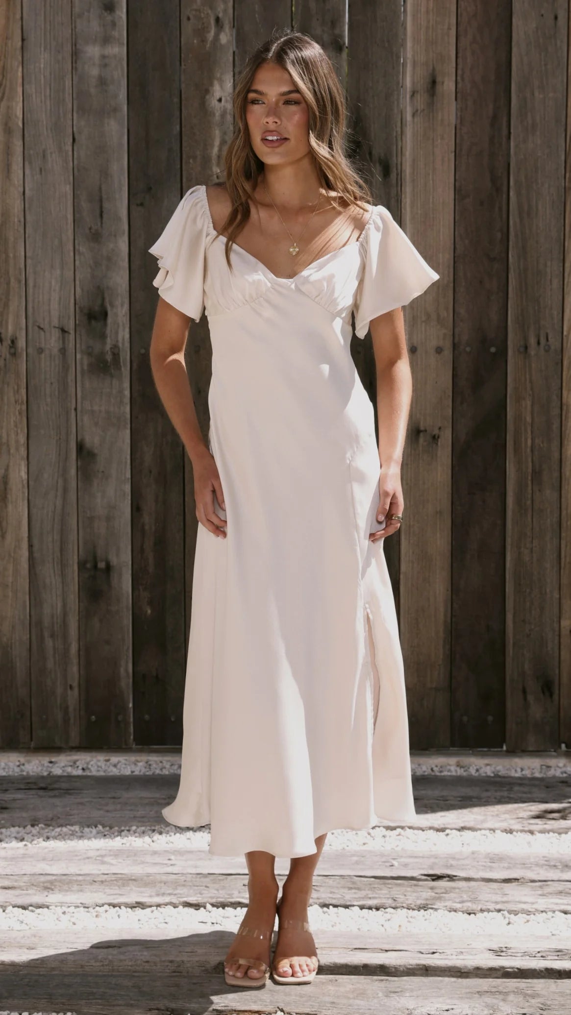 Louisa Midi Dress - Ivory