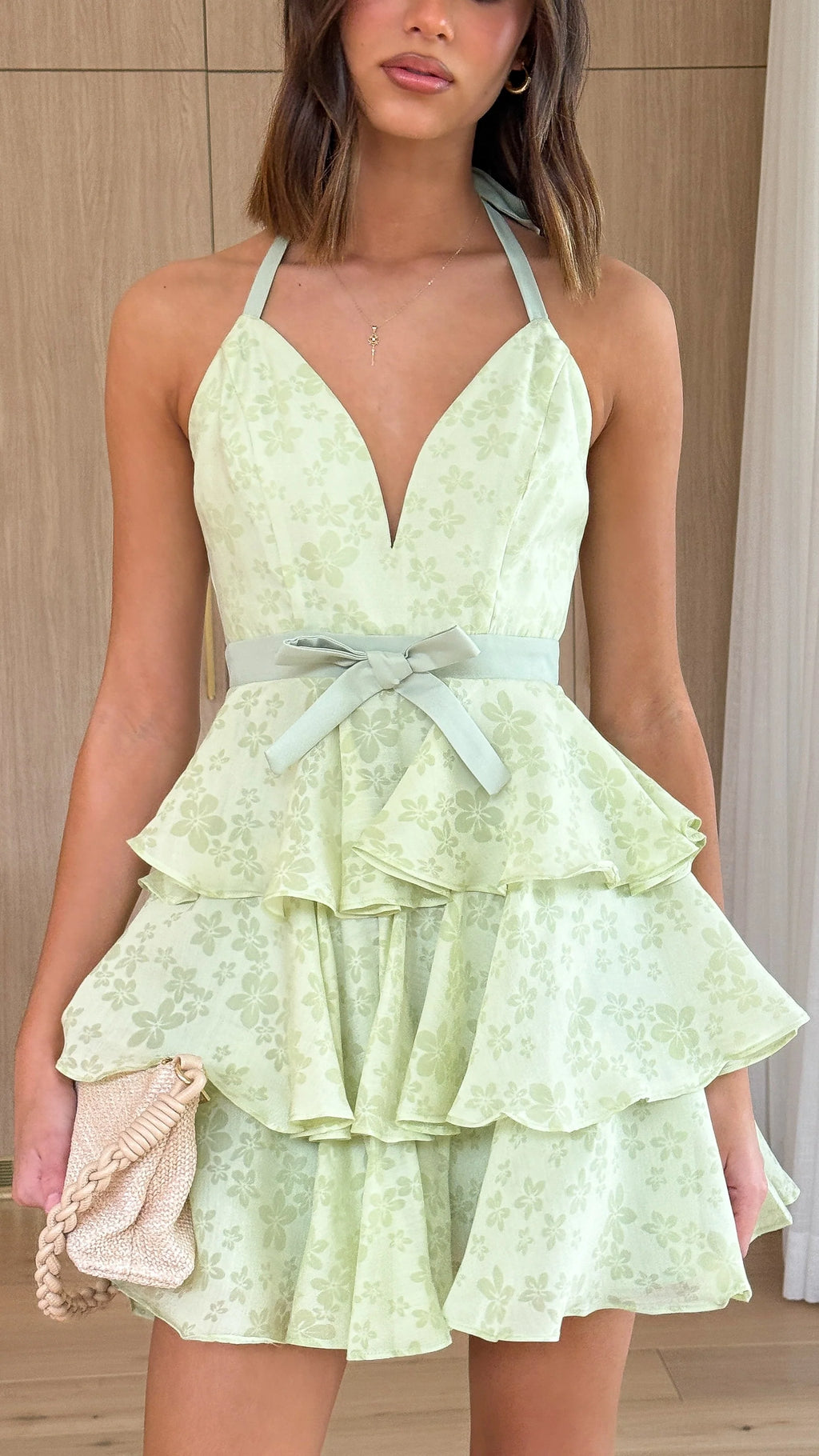 Riana Mini Dress - Lime