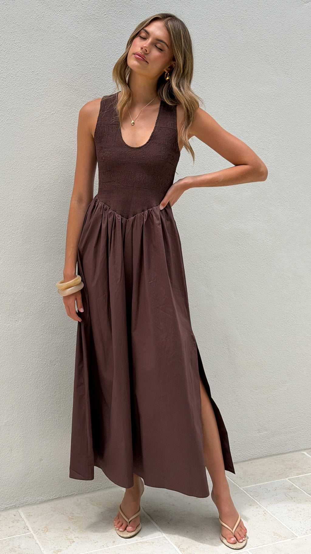 Amira Maxi Dress - Chocolate