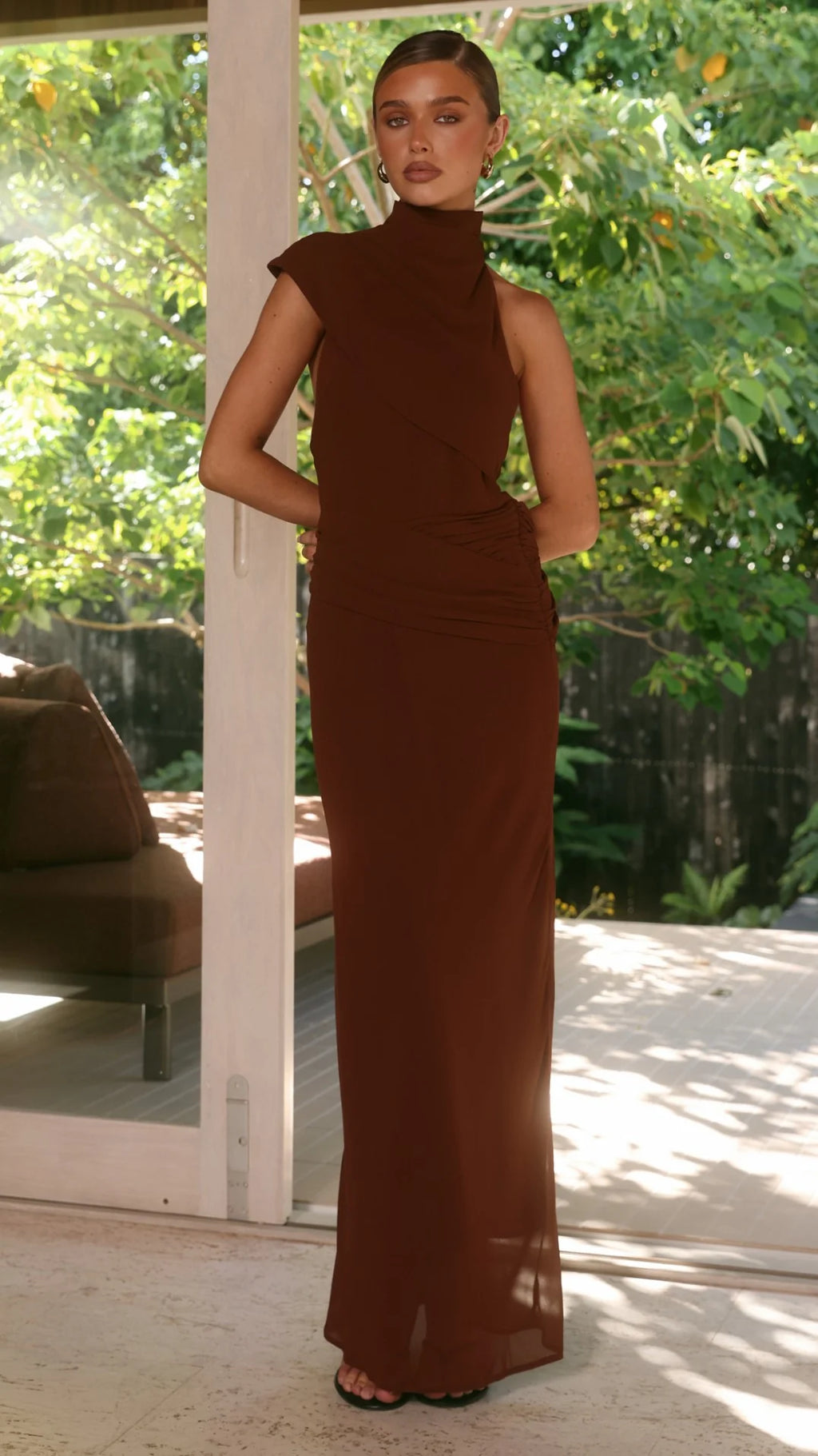 Via Maxi Dress - Chocolate
