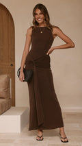 Kalaia Maxi Dress - Chocolate