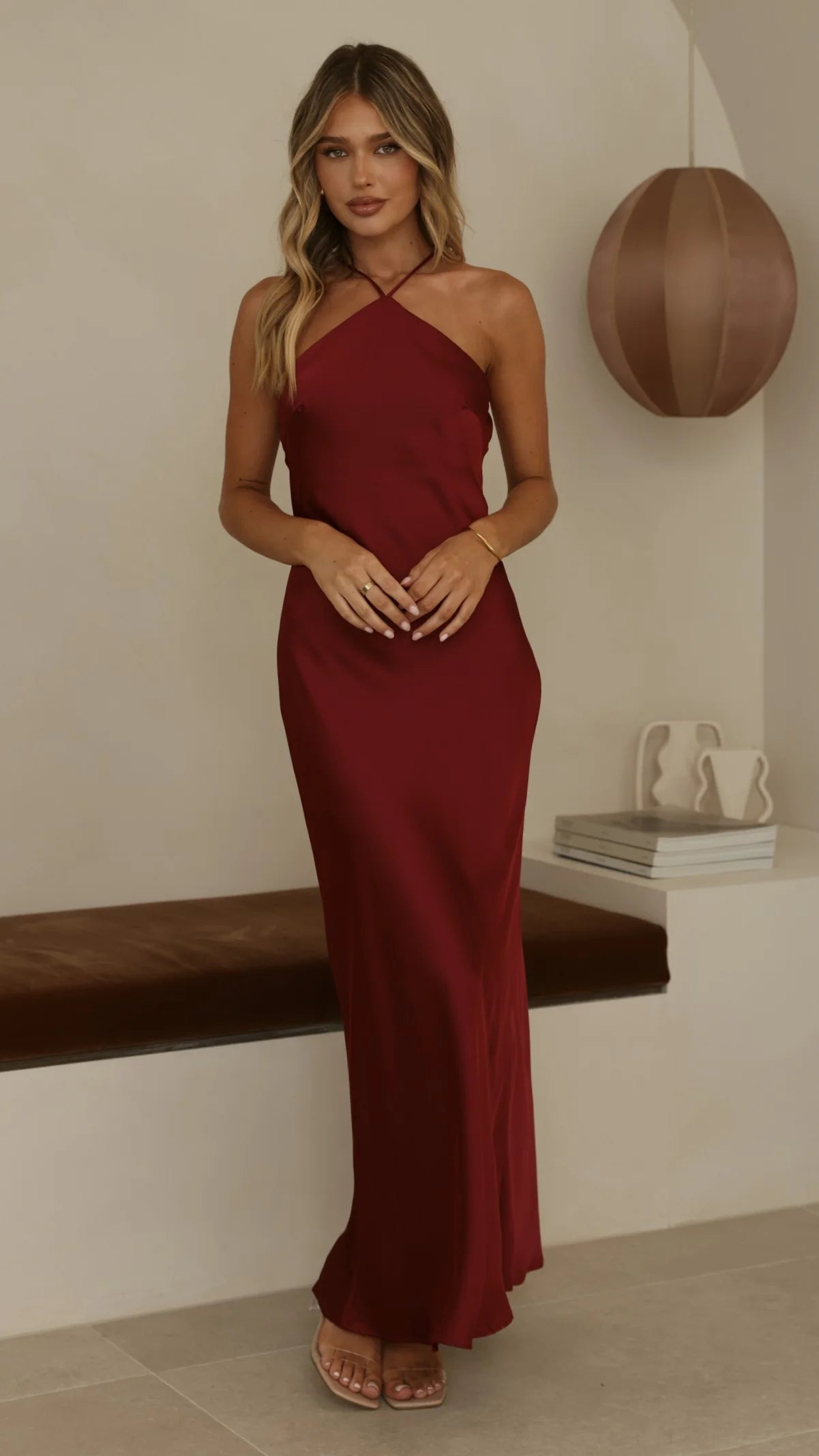 Chiara Maxi Dress - Wine