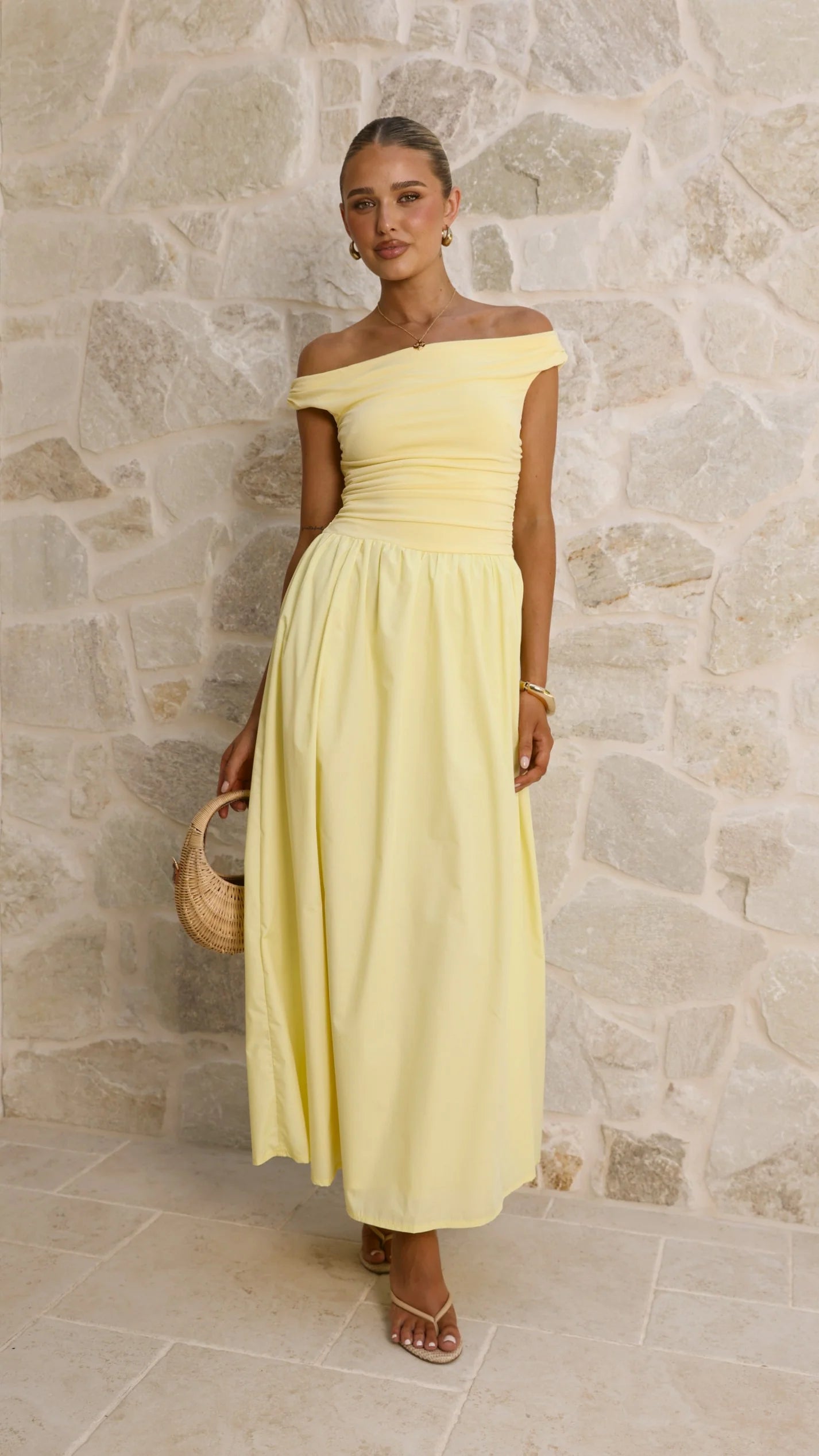 Immy Midi Dress - Yellow