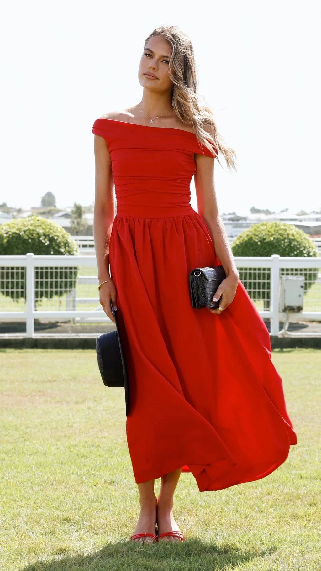Immy Midi Dress - Red