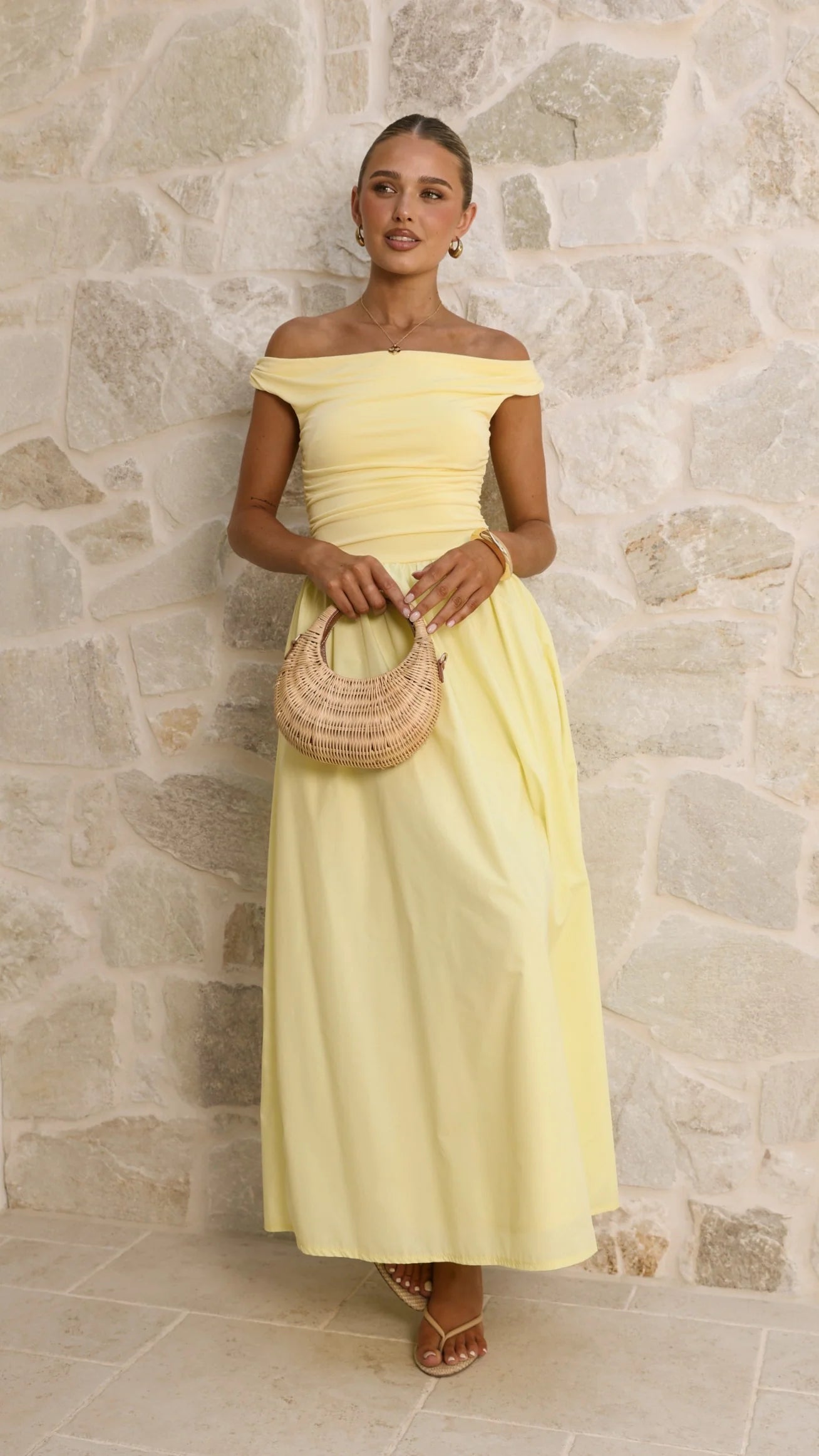 Immy Midi Dress - Yellow