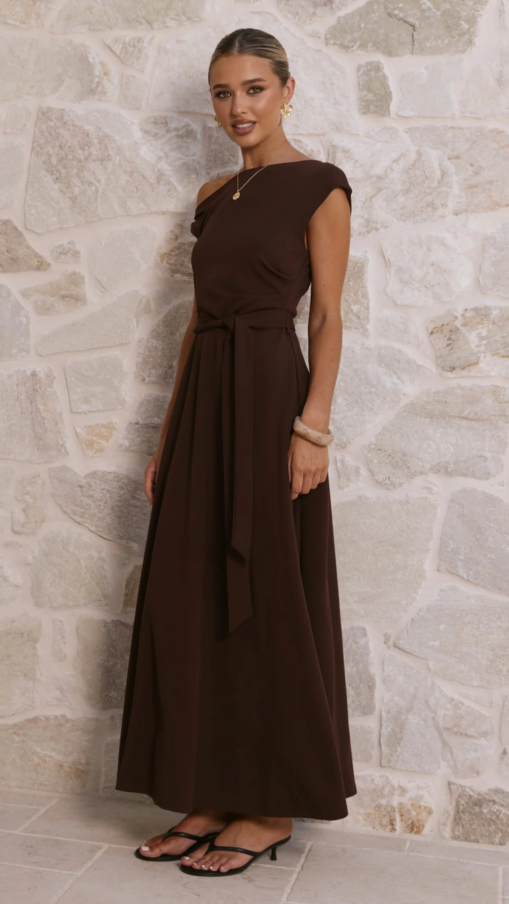 Gemma Maxi Dress - Chocolate