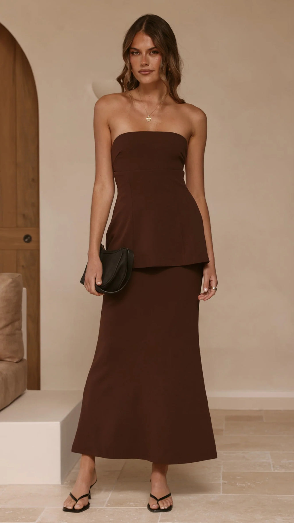 Aaliyah Maxi Dress - Chocolate