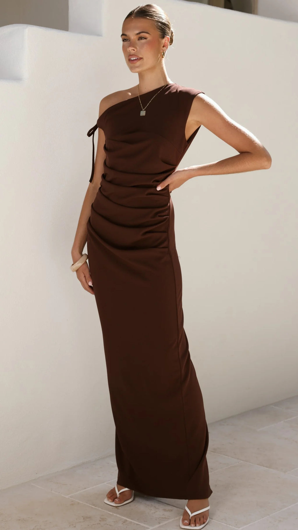 Lealah Maxi Dress - Chocolate